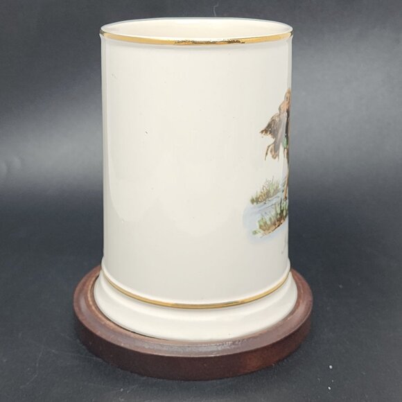 Swank Tankard Stein Mug on Wooden Stand Dog Irish Setter VTG MCM - Picture 7 of 9